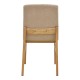 381-000021 Καρέκλα Dalby pakoworld μπεζ ύφασμα sonoma rubberwood 50x45x85,5εκ