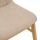 381-000021 Καρέκλα Dalby pakoworld μπεζ ύφασμα sonoma rubberwood 50x45x85,5εκ