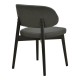 381-000018 Καρέκλα Siena pakoworld μαύρο ύφασμα και rubberwood 48x50x81εκ