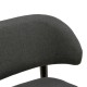381-000018 Καρέκλα Siena pakoworld μαύρο ύφασμα και rubberwood 48x50x81εκ