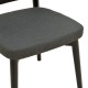 381-000018 Καρέκλα Siena pakoworld μαύρο ύφασμα και rubberwood 48x50x81εκ