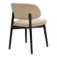 381-000017 Καρέκλα Siena pakoworld μπεζ ύφασμα μαύρο rubberwood 48x50x81εκ