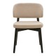 381-000017 Καρέκλα Siena pakoworld μπεζ ύφασμα μαύρο rubberwood 48x50x81εκ