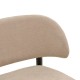 381-000017 Καρέκλα Siena pakoworld μπεζ ύφασμα μαύρο rubberwood 48x50x81εκ