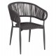 ΠΟΛΥΘΡΟΝΑ ΑΛΟΥΜΙΝΙΟΥ EULO HM5783.21 ΓΚΡΙ-ΤWISTED RATTAN ΓΚΡΙ 57x63x77Υεκ.