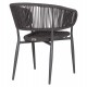 ΠΟΛΥΘΡΟΝΑ ΑΛΟΥΜΙΝΙΟΥ EULO HM5783.21 ΓΚΡΙ-ΤWISTED RATTAN ΓΚΡΙ 57x63x77Υεκ.