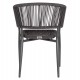 ΠΟΛΥΘΡΟΝΑ ΑΛΟΥΜΙΝΙΟΥ EULO HM5783.21 ΓΚΡΙ-ΤWISTED RATTAN ΓΚΡΙ 57x63x77Υεκ.