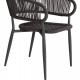 ΠΟΛΥΘΡΟΝΑ ΑΛΟΥΜΙΝΙΟΥ EULO HM5783.21 ΓΚΡΙ-ΤWISTED RATTAN ΓΚΡΙ 57x63x77Υεκ.