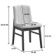381-000020 Καρέκλα Dalby pakoworld εκρού ύφασμα καρυδί rubberwood 50x45x85,5εκ