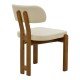 381-000024 Καρέκλα Genoa pakoworld καρυδί rubberwood και εκρού ύφασμα 50x43x82εκ