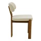 381-000024 Καρέκλα Genoa pakoworld καρυδί rubberwood και εκρού ύφασμα 50x43x82εκ