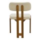 381-000024 Καρέκλα Genoa pakoworld καρυδί rubberwood και εκρού ύφασμα 50x43x82εκ