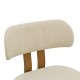 381-000024 Καρέκλα Genoa pakoworld καρυδί rubberwood και εκρού ύφασμα 50x43x82εκ