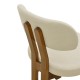 381-000024 Καρέκλα Genoa pakoworld καρυδί rubberwood και εκρού ύφασμα 50x43x82εκ