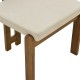 381-000024 Καρέκλα Genoa pakoworld καρυδί rubberwood και εκρού ύφασμα 50x43x82εκ