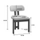 381-000024 Καρέκλα Genoa pakoworld καρυδί rubberwood και εκρού ύφασμα 50x43x82εκ