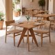 343-000124 Τραπέζι Cadrada pakoworld teak ξύλο σε φυσική απόχρωση 70x70x76εκ