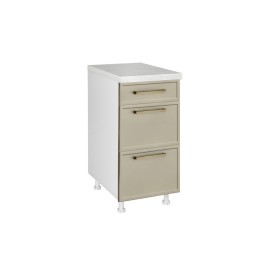 KD403FB78 Επιδαπέδια συρταριέρα κουζίνας Alba D40 3F B Ελιάς 40x60x85εκ.
