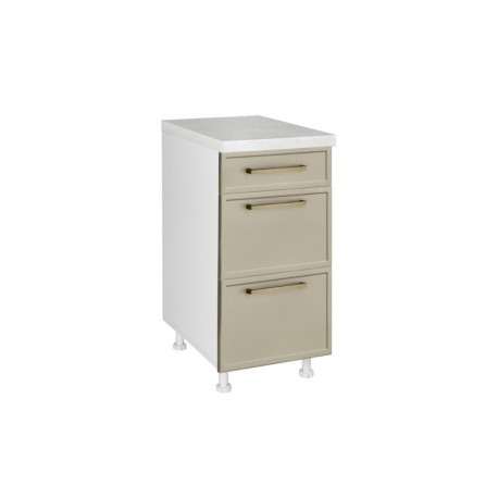 KD403FB78 Επιδαπέδια συρταριέρα κουζίνας Alba D40 3F B Ελιάς 40x60x85εκ.