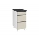 KD403FB76 Επιδαπέδια συρταριέρα κουζίνας LINA D40 3F B Μπεζ 40x60x85εκ.