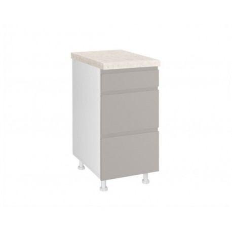 KD403FB87 Επιδαπέδια συρταριέρα κουζίνας AURA D40 3F B Μπεζ 40x60x85εκ.