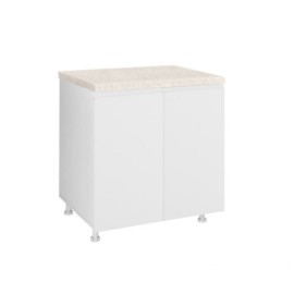 KD8086 Επιδαπέδιο ντουλάπι κουζίνας AURA D80 Λευκό 80x60x85εκ.