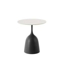 URUN005 Τραπέζι σαλονιού CAPELLO μαύρο/ μπεζ 70x70x75