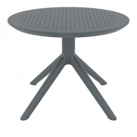 20-0946-2 SKY DARK GREY MINI Φ60X45εκ. ΤΡΑΠΕΖΙ ΠΟΛ/ΝΙΟΥ