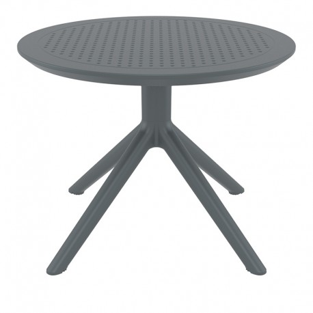 20-0946-2 SKY DARK GREY MINI Φ60X45εκ. ΤΡΑΠΕΖΙ ΠΟΛ/ΝΙΟΥ