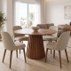 029-000447 Τραπέζι Franzel pakoworld mdf καρυδί Φ120x75εκ