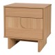 086-000027 Κομοδίνο Jenfia pakoworld mdf σε φυσική απόχρωση 48x39x50,5εκ