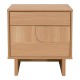 086-000027 Κομοδίνο Jenfia pakoworld mdf σε φυσική απόχρωση 48x39x50,5εκ