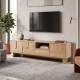 086-000030 Έπιπλο τηλεόρασης Jenfia pakoworld mdf σε φυσική απόχρωση 180x39x45,5εκ
