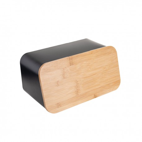 01-12861 ESTIA ΨΩΜΙΕΡΑ BAMBOO ESSENTIALS ΜΕΤΑΛΛΙΚΗ ΜΕ ΚΑΠΑΚΙ 34.5x19x17cm ΜΑΥΡΗ