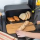 01-12861 ESTIA ΨΩΜΙΕΡΑ BAMBOO ESSENTIALS ΜΕΤΑΛΛΙΚΗ ΜΕ ΚΑΠΑΚΙ 34.5x19x17cm ΜΑΥΡΗ