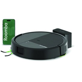 iROBOT Y454040 Roomba 115 Combo + AutoEmpty Dock Ρομπότ Σκούπα & Σφουγγαρίστρα, Μαύρο