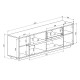 192-000076 Σύνθετο σαλονιού Norda pakoworld κρεμ με oak 187x40x58.4εκ