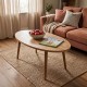 197-000348 Τραπέζι σαλονιού Sartori pakoworld oak 90x45x43εκ