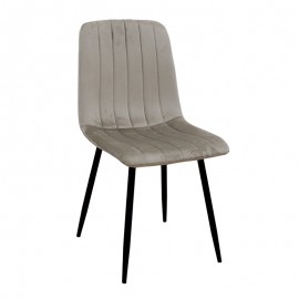 11-1708 DORA CAPPUCCINO VELVET ΥΦΑΣΜΑ ΚΑΡΕΚΛΑ ΜΕΤΑΛΛΙΚΗ 45X53X86εκ.