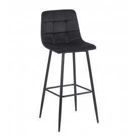 43-2806-1 NORA BLACK VELVET ΥΦΑΣΜΑ 75εκ. ΣΚΑΜΠΟ ΜΕΤΑΛΛΙΚΟ 45X42X75-110εκ.