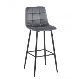 43-2806 NORA GREY VELVET ΥΦΑΣΜΑ 75εκ. ΣΚΑΜΠΟ ΜΕΤΑΛΛΙΚΟ 45X42X75-110εκ.