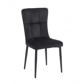 11-1645-1 SELIN BLACK VELVET ΥΦΑΣΜΑ ΚΑΡΕΚΛΑ ΜΕΤΑΛΛΙΚΗ 46X54X91εκ.
