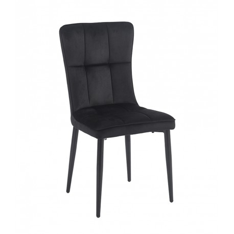 11-1645-1 SELIN BLACK VELVET ΥΦΑΣΜΑ ΚΑΡΕΚΛΑ ΜΕΤΑΛΛΙΚΗ 46X54X91εκ.