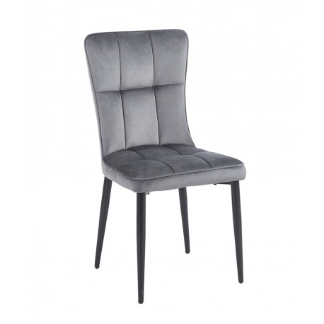 11-1645 SELIN GREY VELVET ΥΦΑΣΜΑ ΚΑΡΕΚΛΑ ΜΕΤΑΛΛΙΚΗ 46X54X91εκ.
