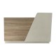367-000038 Γραφείο reception Kalu pakoworld σε oak-μπεζ απόχρωση 160x60x105εκ