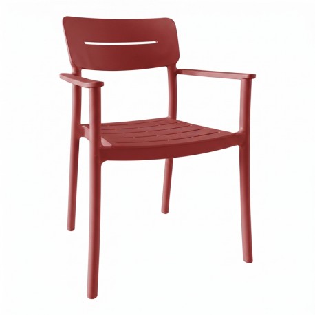 326-000089 Πολυθρόνα Pilma pakoworld terracotta PP 57x54x82εκ