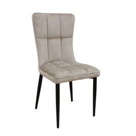11-1645-2 SELIN CAPPUCCINO VELVET ΥΦΑΣΜΑ ΚΑΡΕΚΛΑ ΜΕΤΑΛΛΙΚΗ 46X54X91εκ.