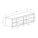 192-000073 Έπιπλο εισόδου Ansia pakoworld καρυδί oak 210x44,7x175εκ