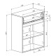 192-000073 Έπιπλο εισόδου Ansia pakoworld καρυδί oak 210x44,7x175εκ