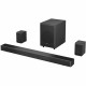 Hisense AX5125H Soundbar 5.1.2 Bluetooth και HDMI 500W με Ασύρματο Subwoofer και Τηλεχειριστήριο Μαύρο